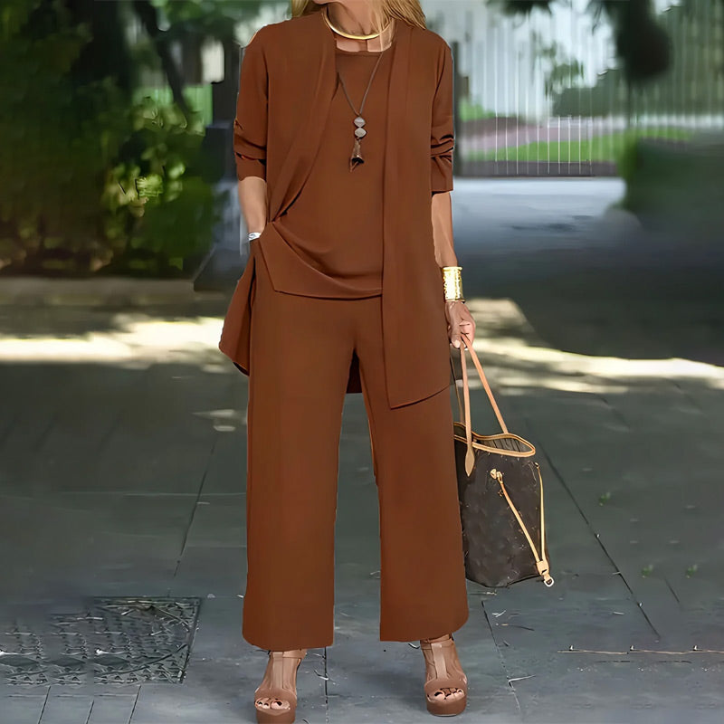 Chic Women's 3-Piece Relaxed Fit Ensemble