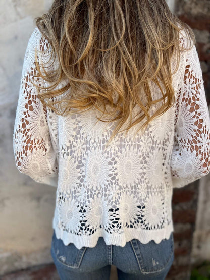 Nadia | Women's Cozy Cardigan with V-Neck and Long Sleeve