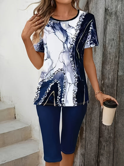 Luna | Women's Relaxed Stretchy Printed Two-Piece Outfit