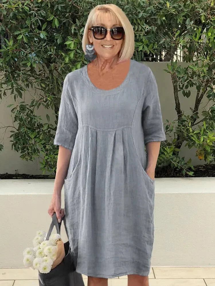 Lisa | Women's Summer Midi Dress With Pockets