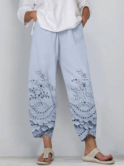 Noelya | Women's Floral Relaxed Printed Trousers