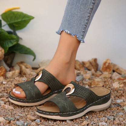 Sonia | Orthopedic Metal Ring Sandals