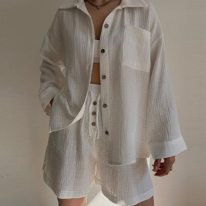 Espera | Women's Breezy Two-Piece Set with Pockets and Drawstring