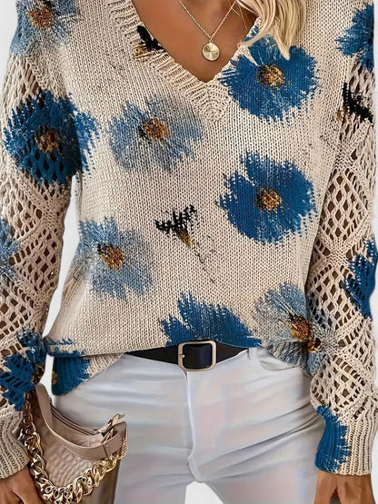 Noelle | Women's Floral Jumper with V-Neck
