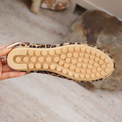 Jennifer | Women's Cushioned Slip-On Leopard Print Loafers