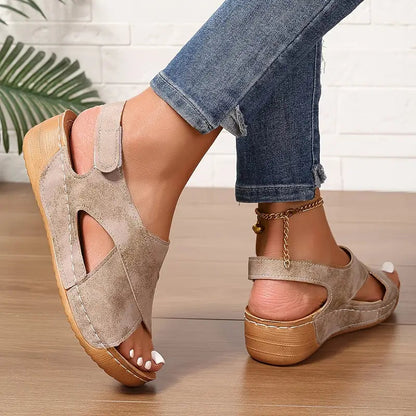 Women's Cushioned Open-Toe Vintage Sandals