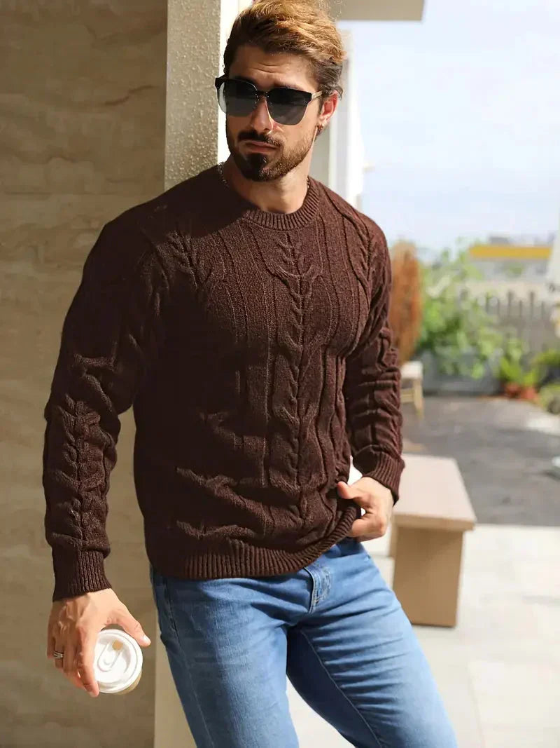Men's Brit & Boho | Graphica Geo Jumper with Crew Neck