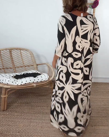 Ysabel | Women's Relaxed Abstract Muse Maxi Dress