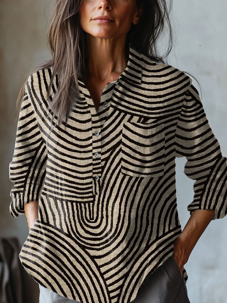 Adelina | Women's Longline Printed Blouse