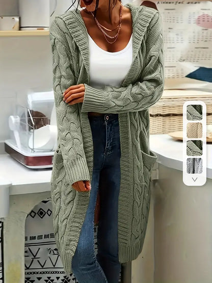 Navya | Longline Relaxed Women’s Casual Cardigan with Pockets