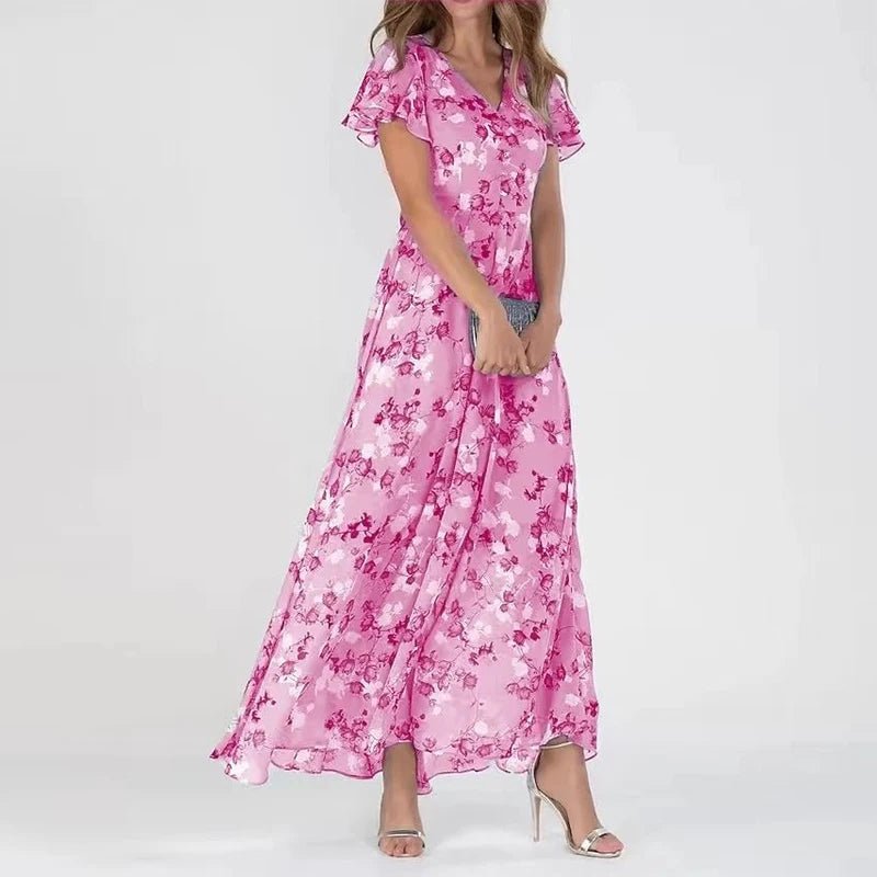Zia | Women's Glamorous Tummy Covering Maxi Dress