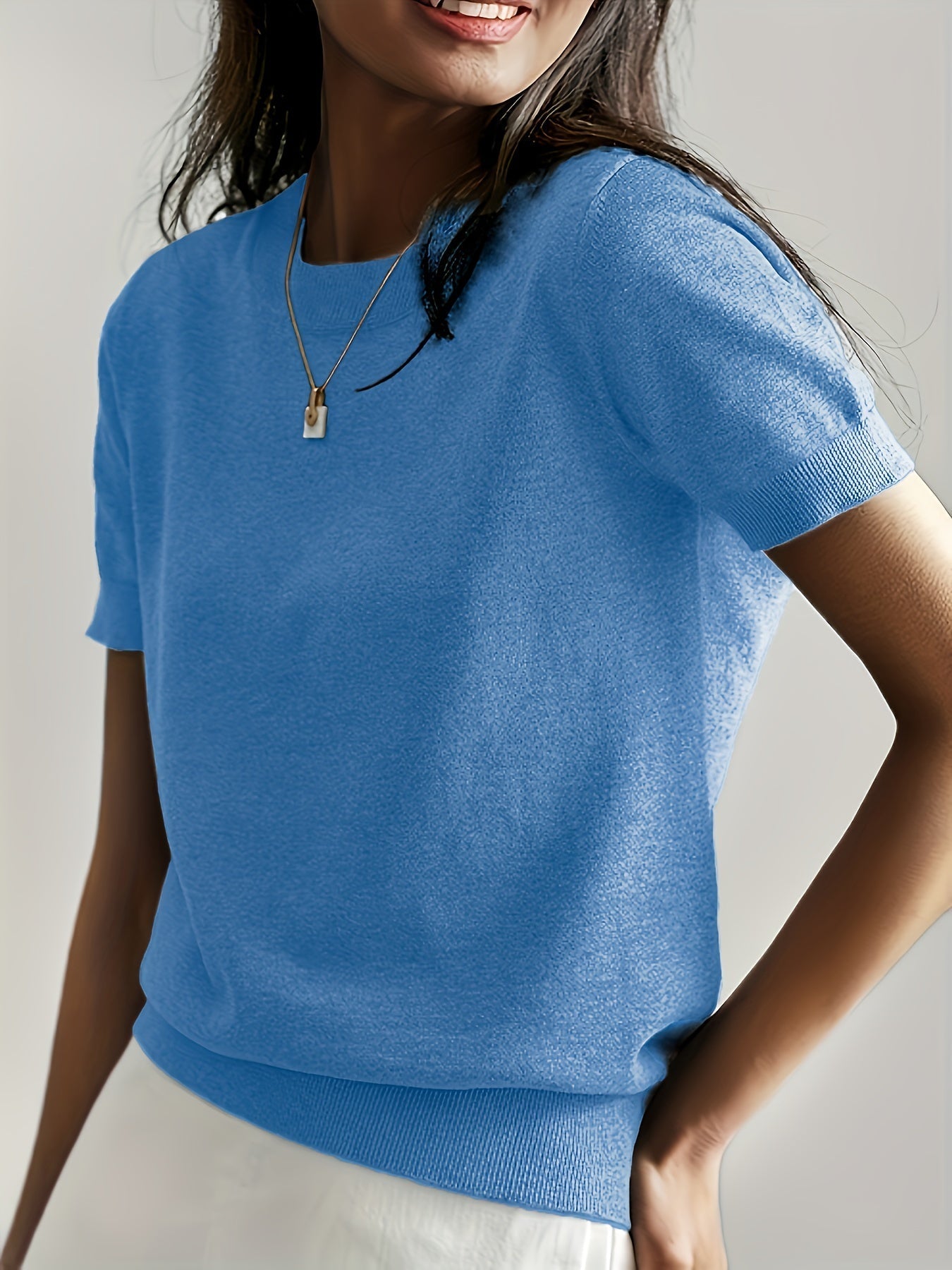Leah | Women's Relaxed Casual Short Sleeve Top