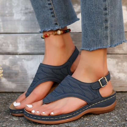 Women's Cushioned Open-Toe Breeze Clip Toe Sandals, Built-in Support
