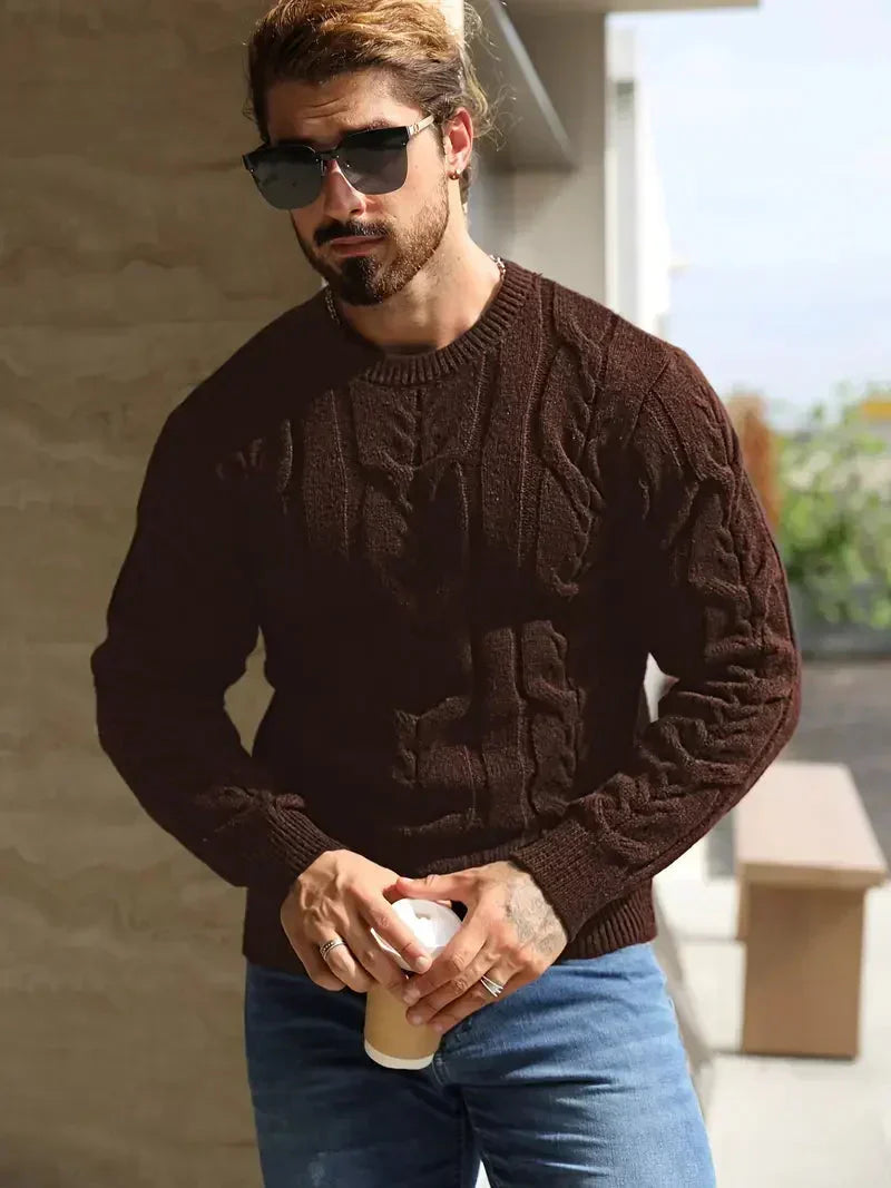 Men's Brit & Boho | Graphica Geo Jumper with Crew Neck