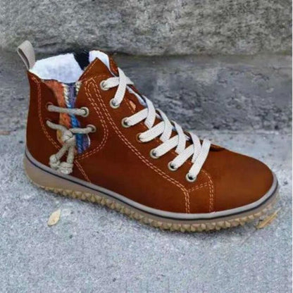 Tessa | Women's Cushioned Lace-Up Retro Waterproof Orthopedic Ankle Boots