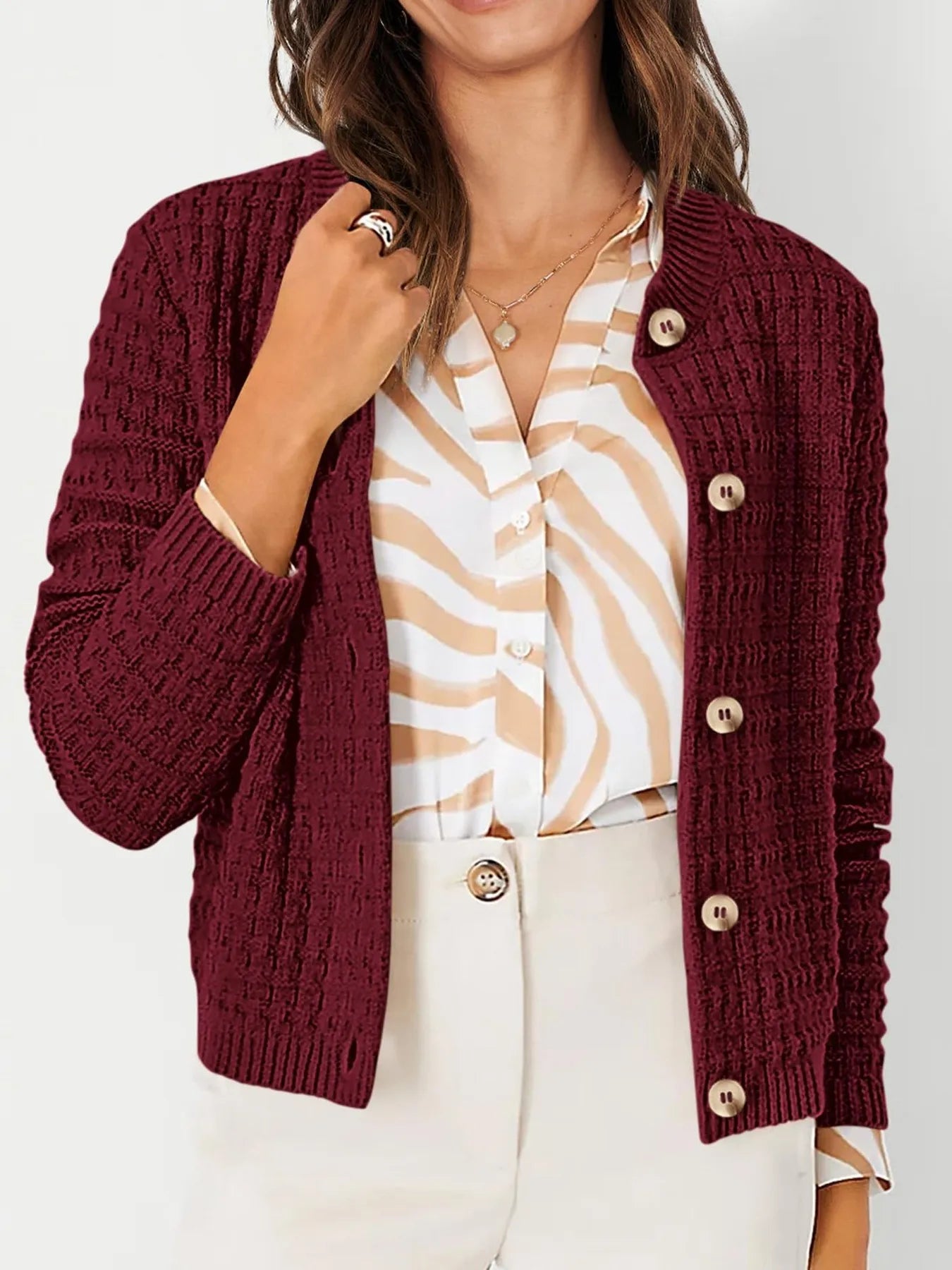 Harper | Women's Cardigan with Button Placket