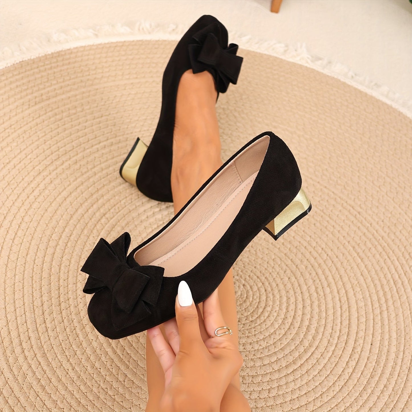 Eloria | Bow Block Heel Pumps