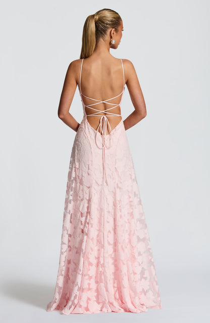 Women's Maxi Dress with Lace-Up Detail