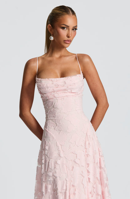 Women's Maxi Dress with Lace-Up Detail