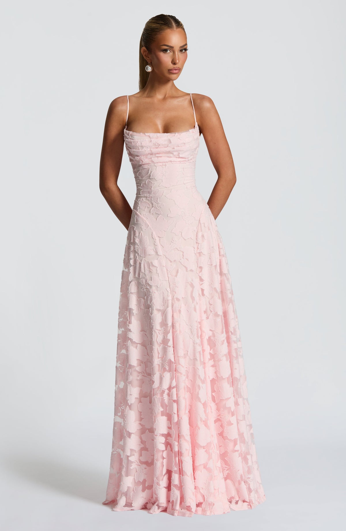 Women's Maxi Dress with Lace-Up Detail