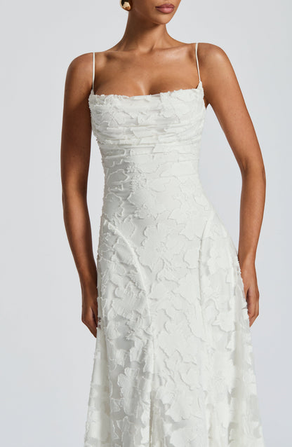 Women's Maxi Dress with Lace-Up Detail