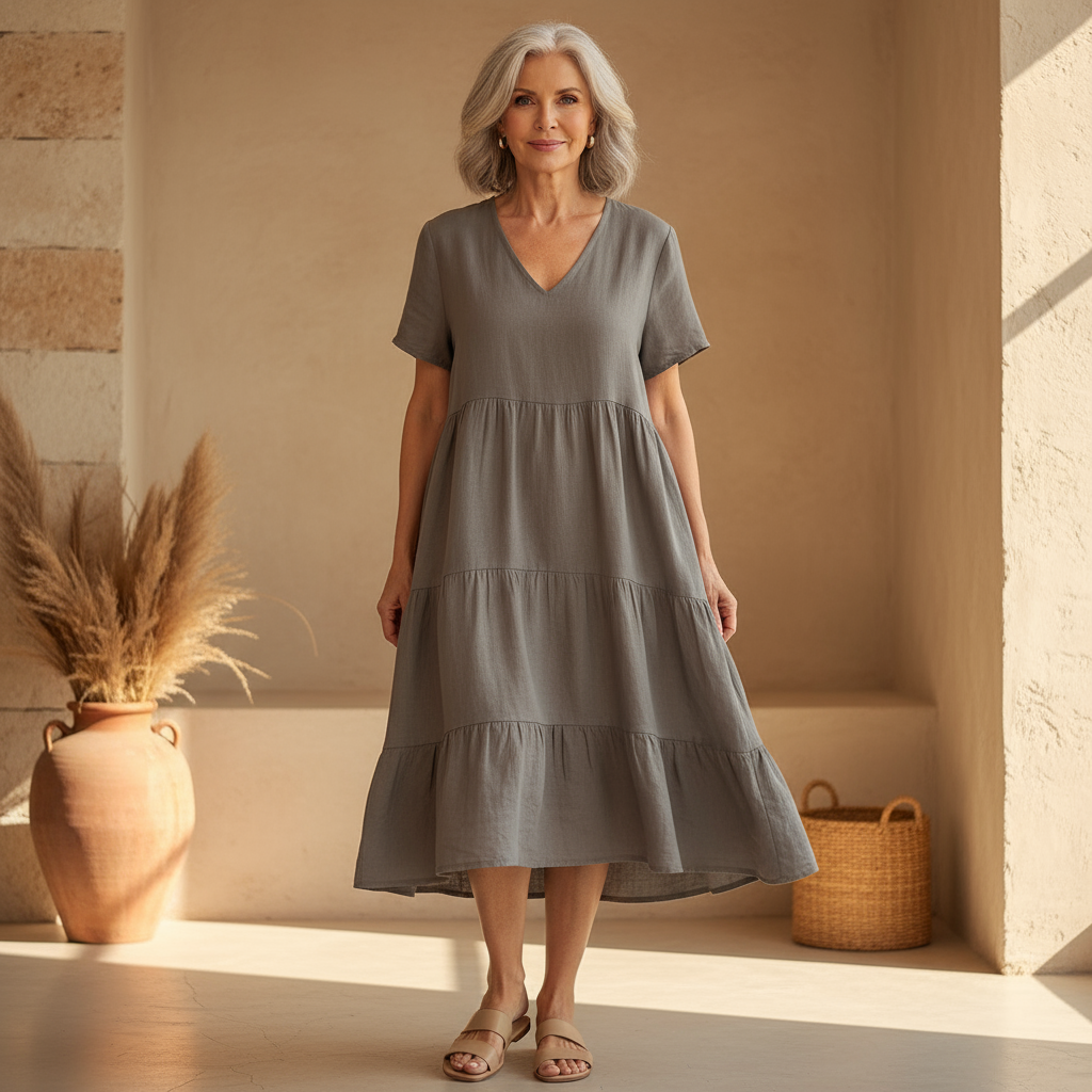Bexley | Women's Relaxed Casual Summer V-neck Mini Dress