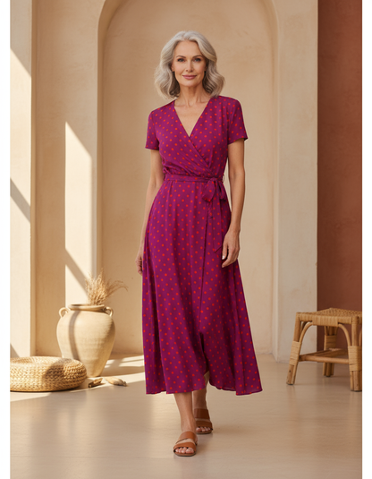 Leanne | Women's Elegant Tummy Covering Midi Dress