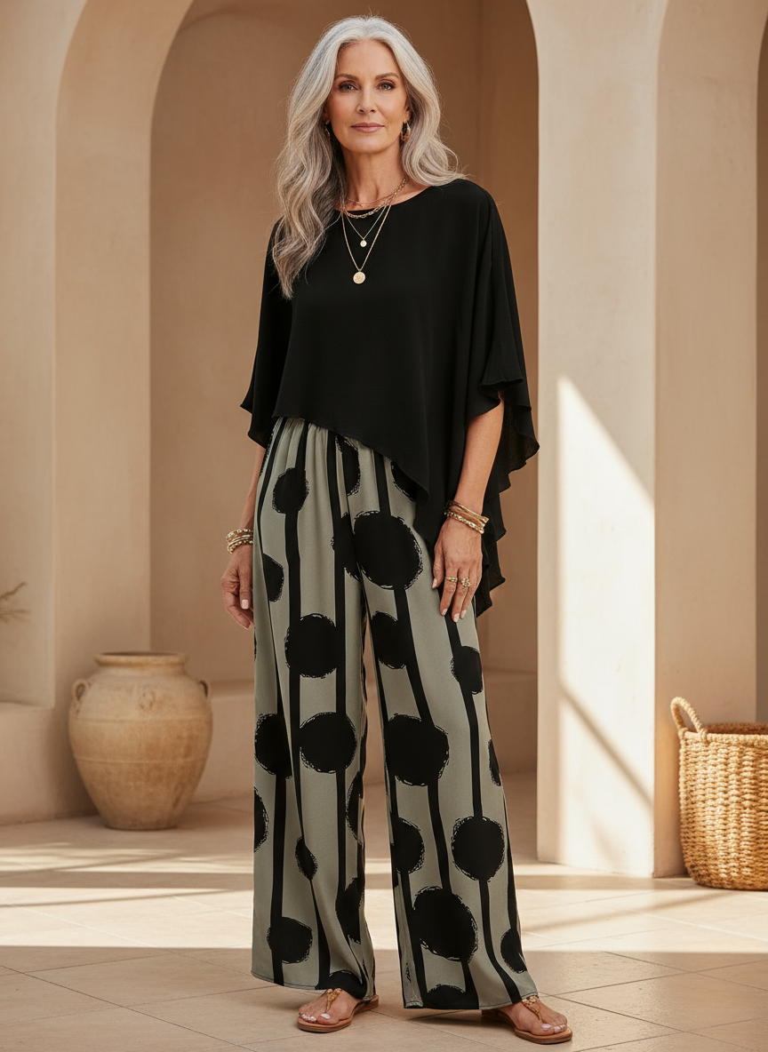 Sabria | Women's Polka Dot Summer Relaxed Set