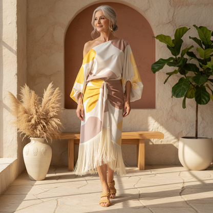 Katerina | Women's Elegant Stylish Set with Fringe