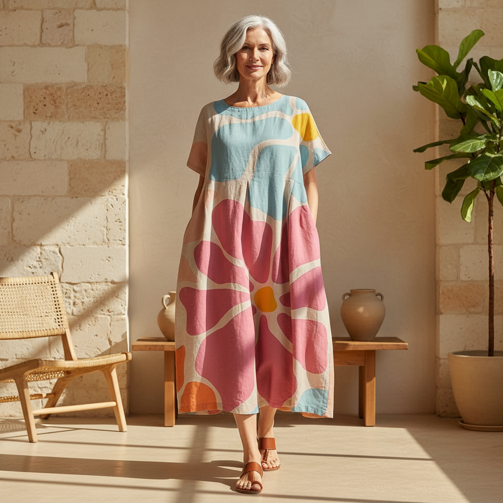 Floria | Women's Relaxed Vibrant Floral Maxi Dress