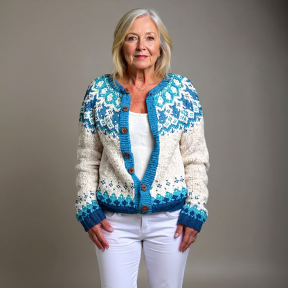 Eva | Women's Vintage Icelandic Handcrafted Cardigan
