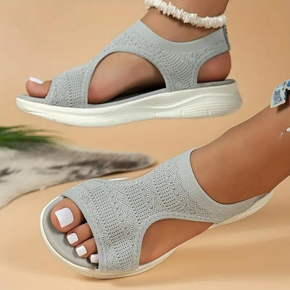 Women's Cushioned Open-Toe Sofia Cozy Sandals with Arch Support