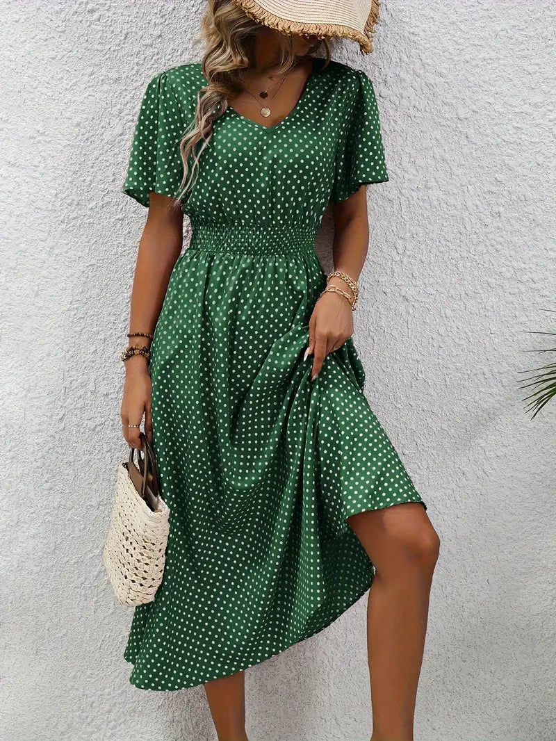 Livia | Women's Summer Dress with Short Sleeve