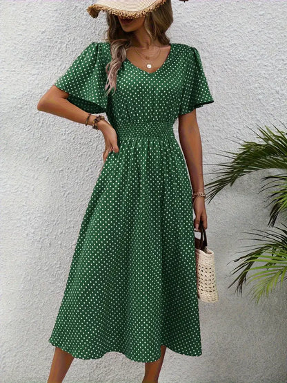 Livia | Women's Summer Dress with Short Sleeve