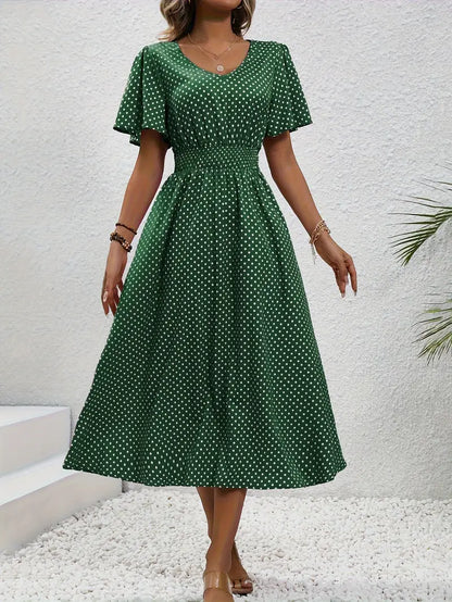 Livia | Women's Summer Dress with Short Sleeve