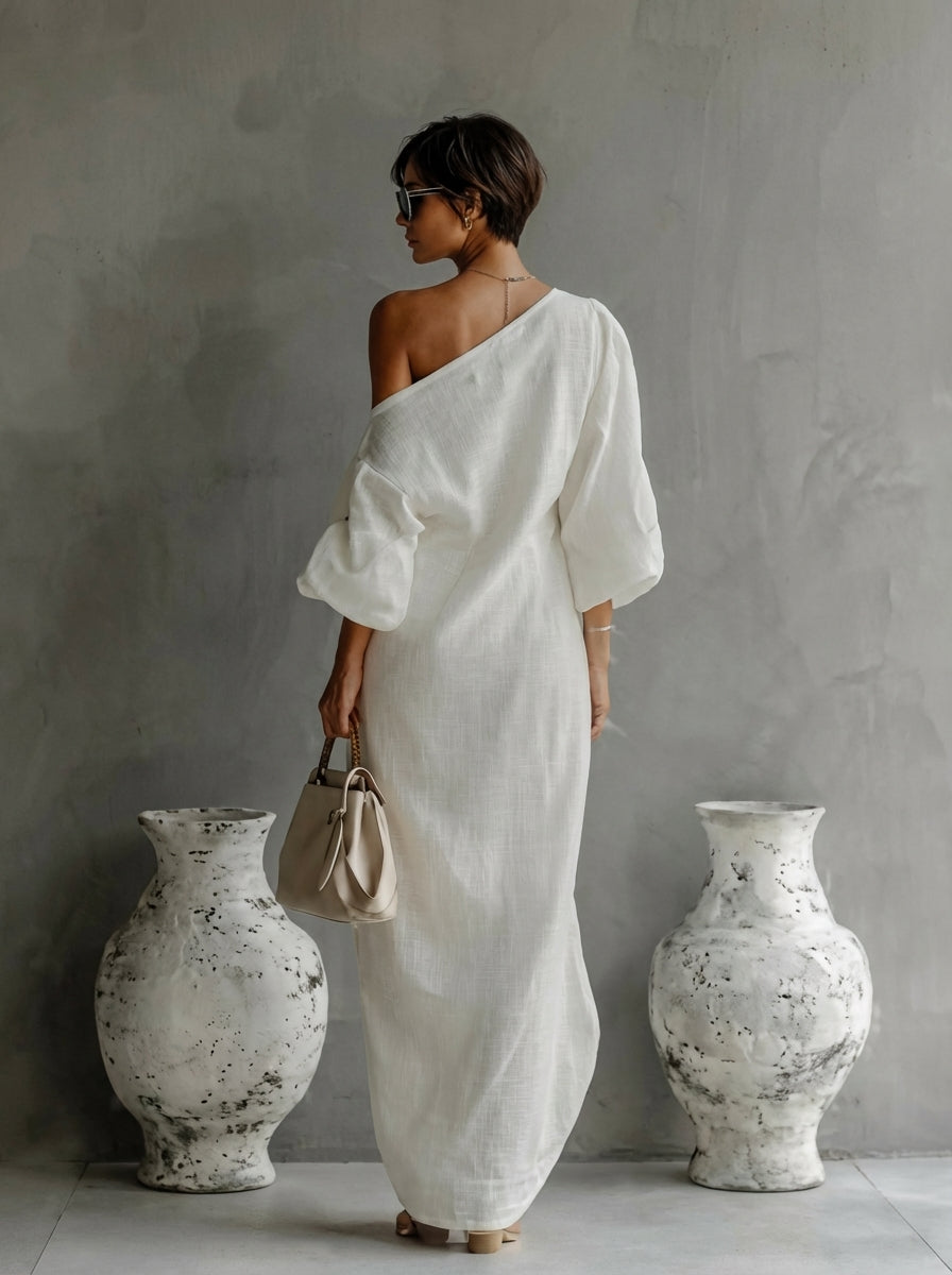 Women's Nelle Chic Maxi Dress with Long Sleeve