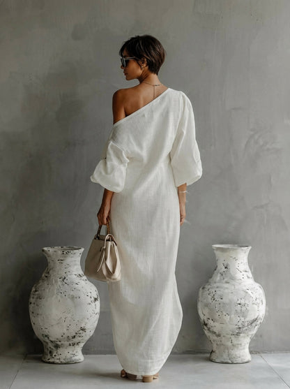 Women's Nelle Chic Maxi Dress with Long Sleeve