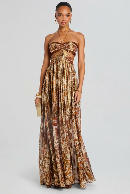 Women's Elegant Floral Maxi Dress for Your Vacation