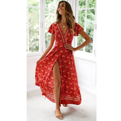 Roos | Women's Ibiza Split Maxi Dress
