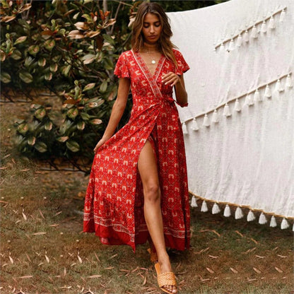 Roos | Women's Ibiza Split Maxi Dress