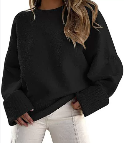 Mila | Women's Elegant Relaxed Jumper with Round Neck