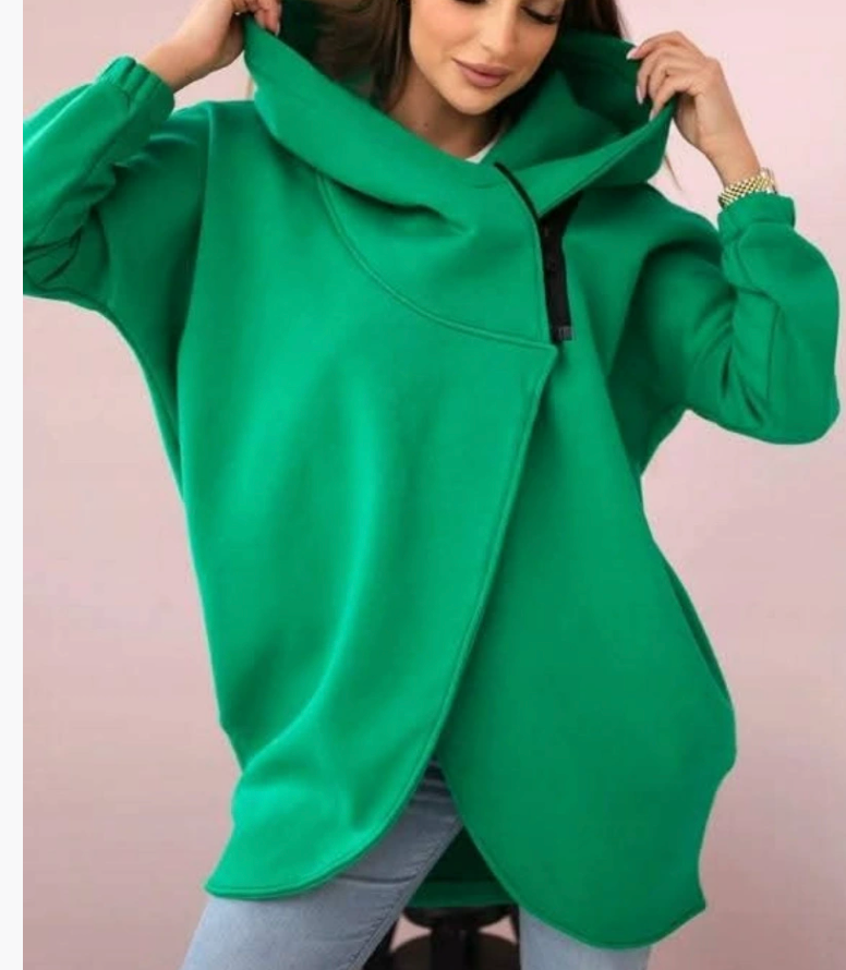 Emma | Women's Longline Comfortable Zip-Up Hoodie with Pockets