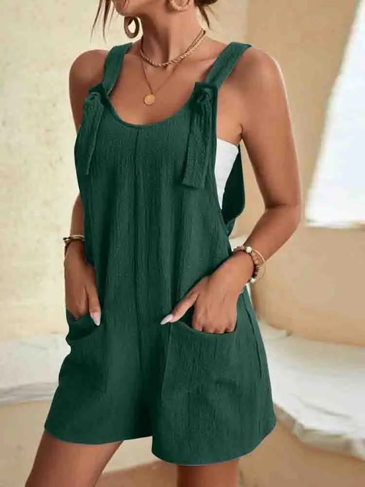 Daisy | Women's Casual Pocketed Romper Shorts
