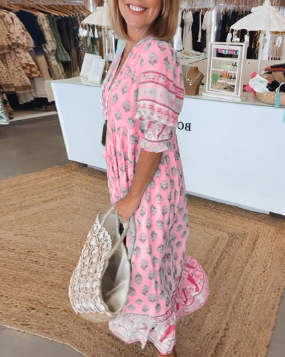 Verity | Women's Relaxed Bohemian Midi Dress