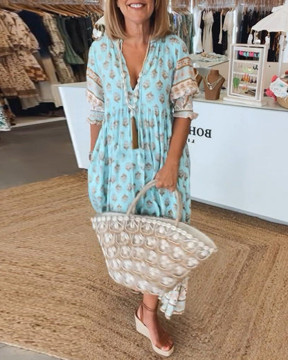 Verity | Women's Relaxed Bohemian Midi Dress