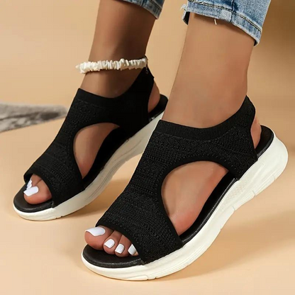 Women's Cushioned Open-Toe Sofia Cozy Sandals with Arch Support
