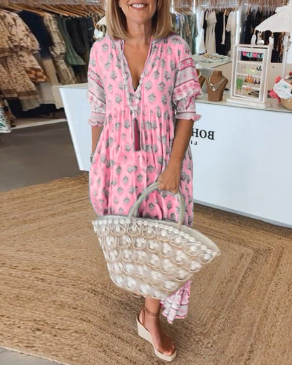 Verity | Women's Relaxed Bohemian Midi Dress