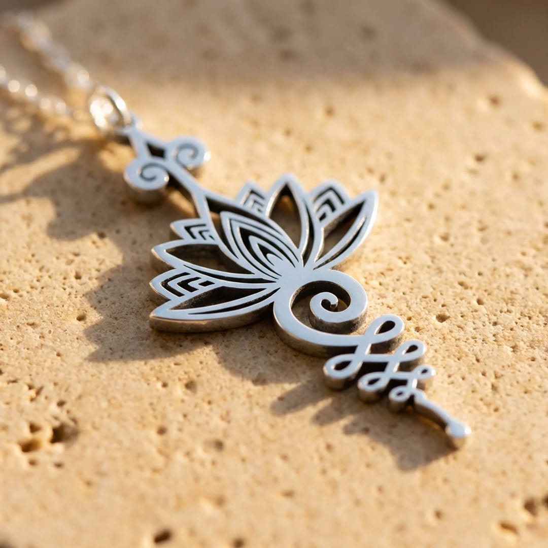 Posira Unalome Lotus Pendulum Pendant