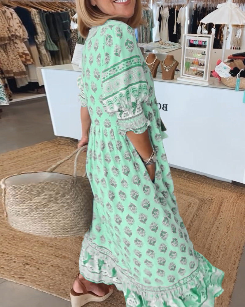 Verity | Women's Relaxed Bohemian Midi Dress