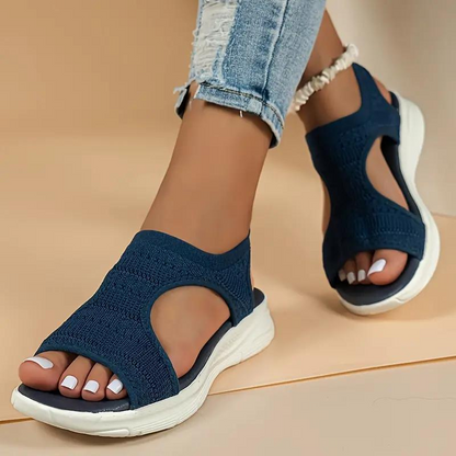 Women's Cushioned Open-Toe Sofia Cozy Sandals with Arch Support